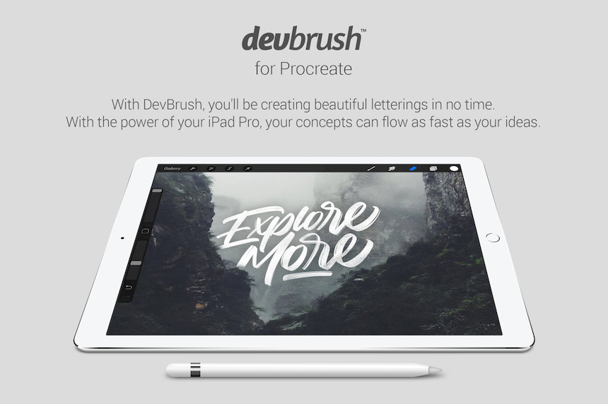 Procreate笔刷-DevBrush1.0手写艺术字体笔刷素材下载 笔刷资源 第3张