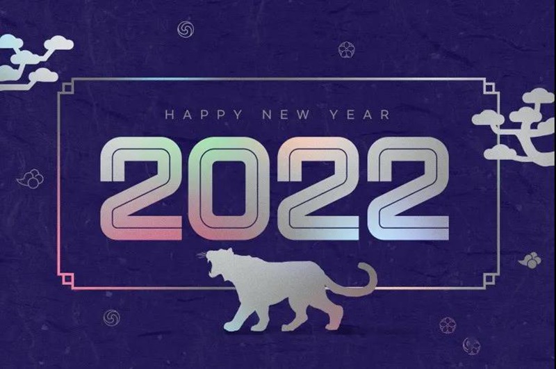 2022新年创意虎年字体海报PSD模板 图片素材 第3张