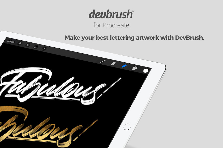 Procreate笔刷-DevBrush1.0手写艺术字体笔刷素材下载 笔刷资源 第5张