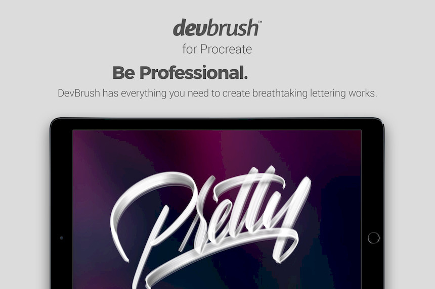 Procreate笔刷-DevBrush1.0手写艺术字体笔刷素材下载 笔刷资源 第1张