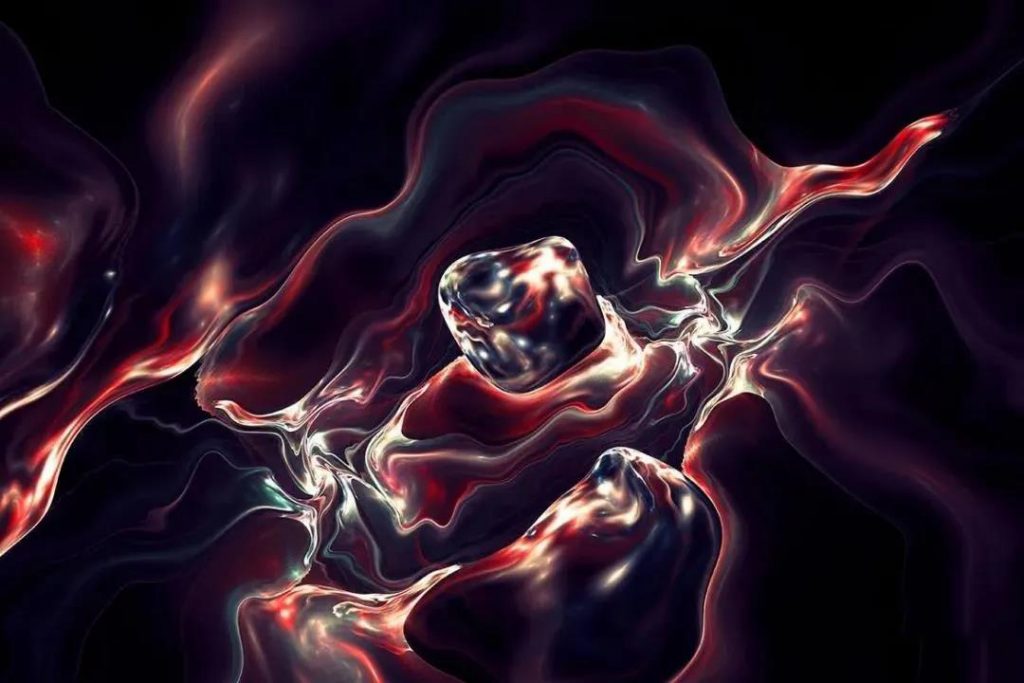 时尚高端抽象3D立体液体流体PNG背景 图片素材 第6张