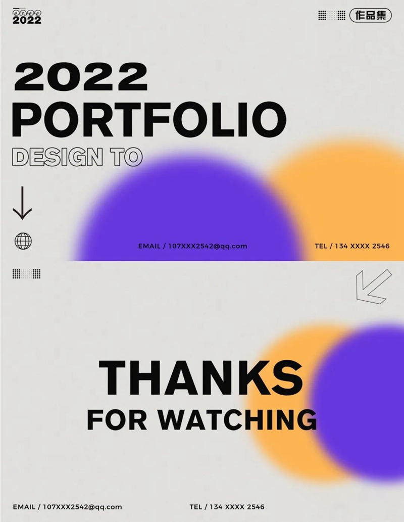36套2022作品集封面封底PSD模板 图片素材 第19张