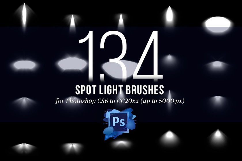 PS笔刷-134款高分辨率射灯Photoshop舞台聚光灯笔刷素材 笔刷资源 第2张