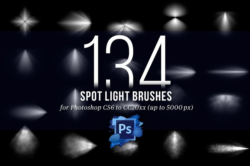 PS笔刷-134款高分辨率射灯Photoshop舞台聚光灯笔刷素材 笔刷资源 第5张