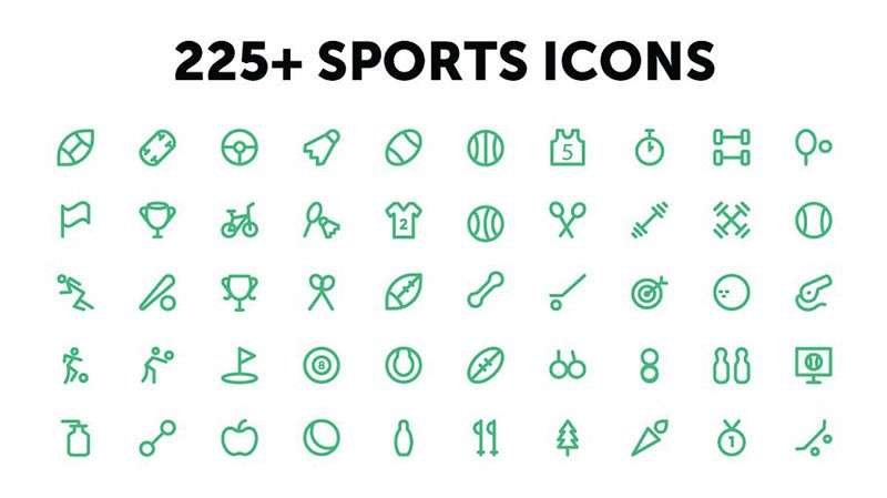 230枚体育运动相关图标，PSD AI PNG格式 图标素材 第1张