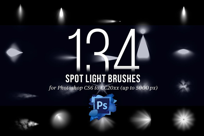 PS笔刷-134款高分辨率射灯Photoshop舞台聚光灯笔刷素材 笔刷资源 第1张