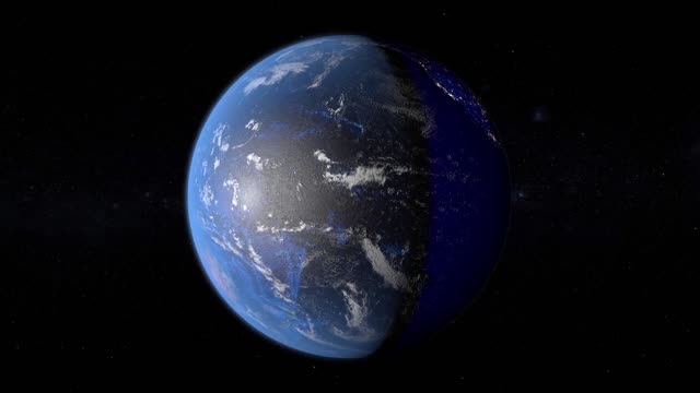 地球3D空间星球蓝色空间科学视频素材 短视频素材 第1张