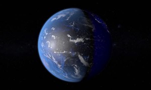 地球3D空间星球蓝色空间科学视频素材