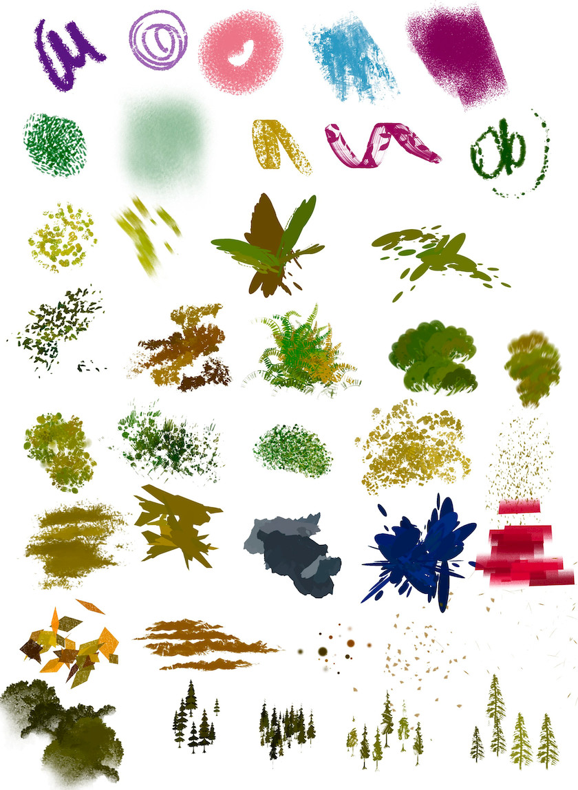 PS笔刷-森林绘画植物植物树枝树叶Photoshop笔刷合集 笔刷资源 第2张