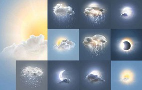 10枚写实风天气图标PNG格式