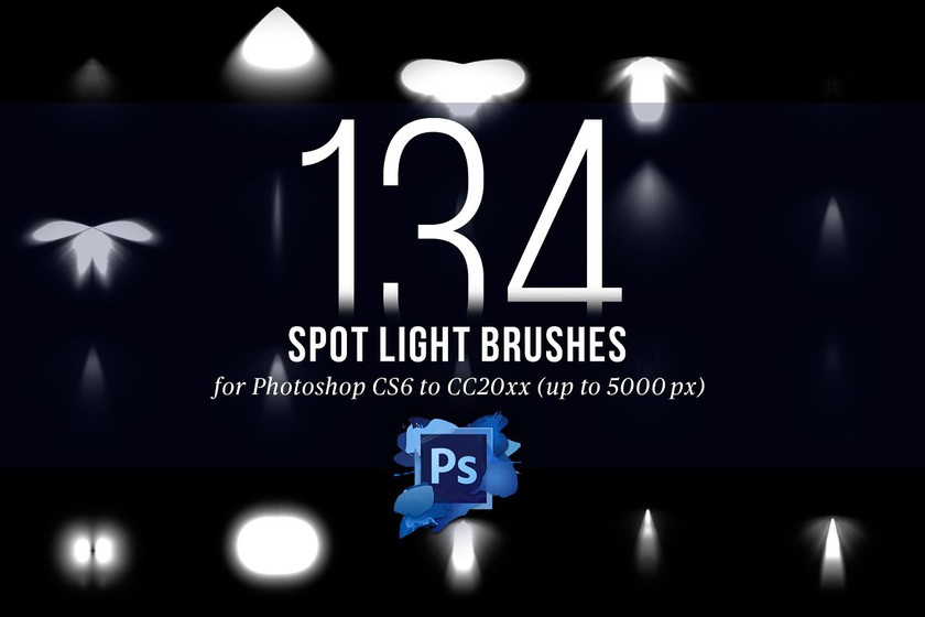 PS笔刷-134款高分辨率射灯Photoshop舞台聚光灯笔刷素材 笔刷资源 第8张