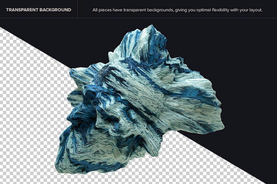 PS笔刷-抽象3D矿石石头纹理PS笔刷资源下载 笔刷资源 第5张