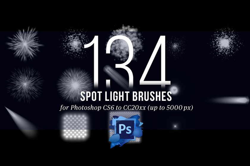 PS笔刷-134款高分辨率射灯Photoshop舞台聚光灯笔刷素材 笔刷资源 第3张