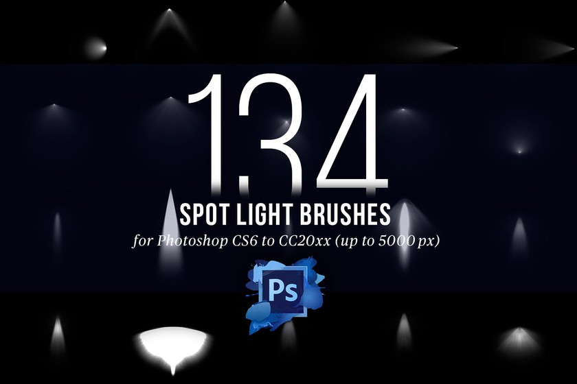 PS笔刷-134款高分辨率射灯Photoshop舞台聚光灯笔刷素材 笔刷资源 第7张
