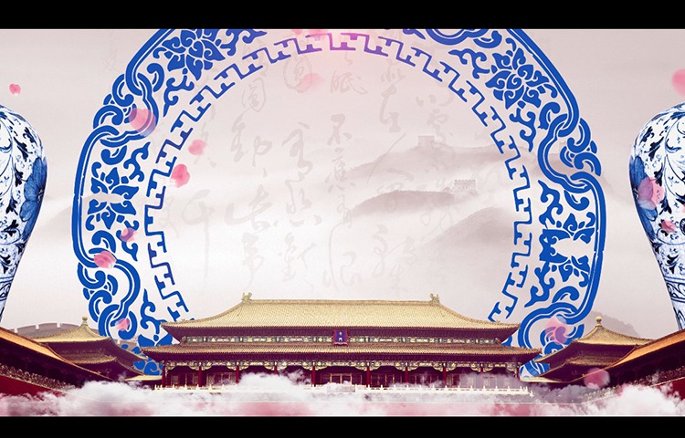 20款4K青花瓷中国风水墨古典民族舞蹈 旗袍走秀LED大屏幕背景视频素材 设计素材 第15张