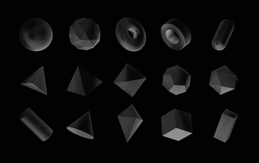 PNG素材-100款全息效果3D几何形状PNG素材合集 图片素材 第12张