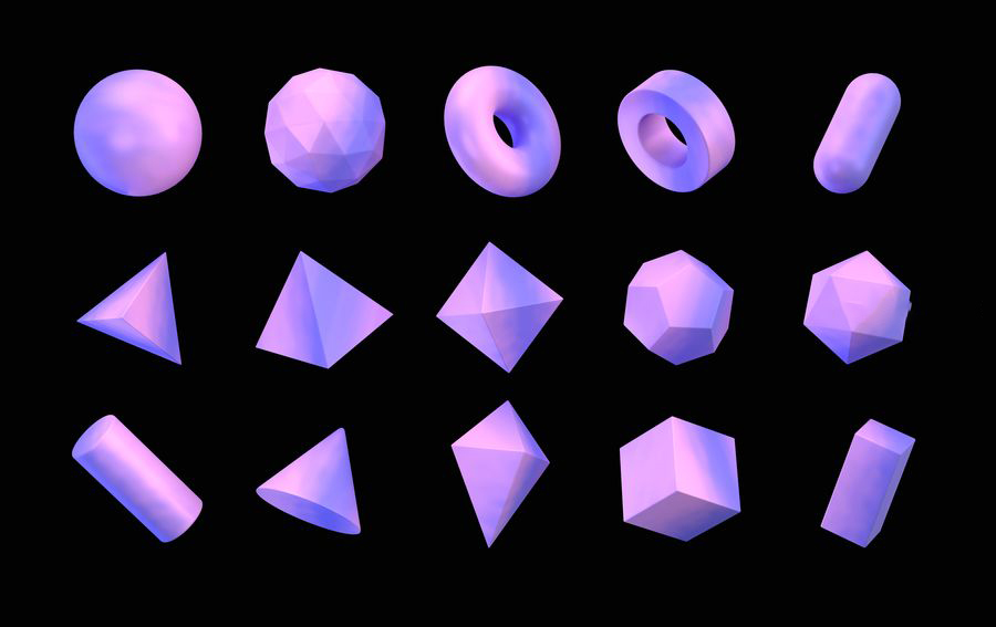 PNG素材-100款全息效果3D几何形状PNG素材合集 图片素材 第15张