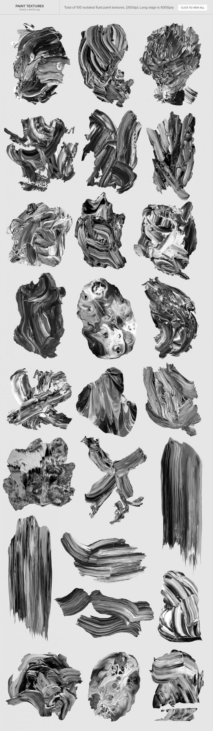 PNG素材-抽象缤纷油画颜料混色肌理效果PNG素材及PS笔刷 图片素材 第8张