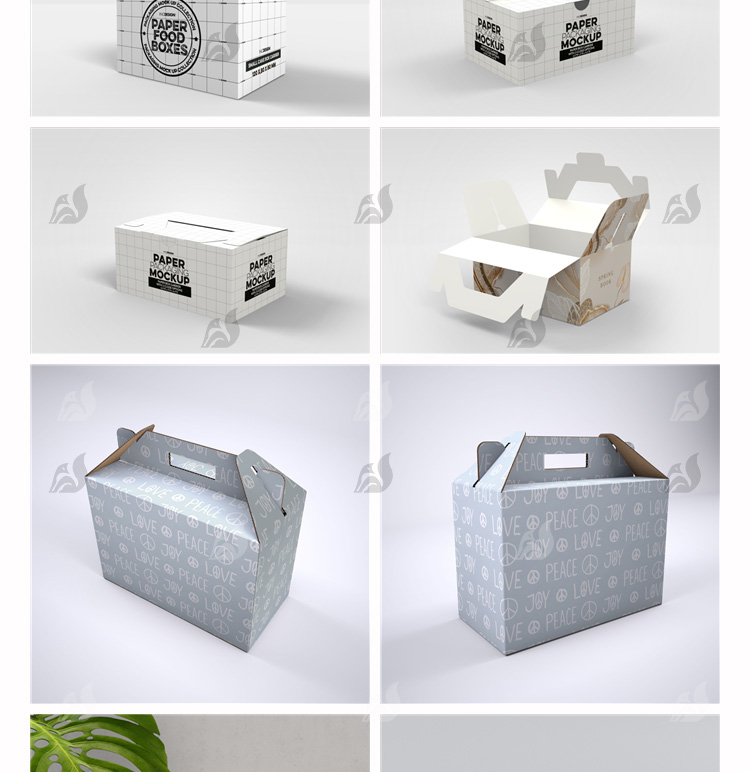 87款礼盒手提箱卡扣纸箱五谷干果水果包装箱子VI提案样机PSD设计素材 设计素材 第6张