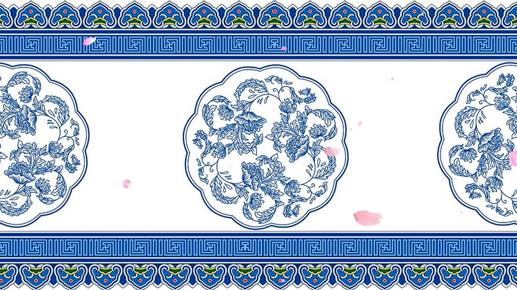20款4K青花瓷中国风水墨古典民族舞蹈 旗袍走秀LED大屏幕背景视频素材 设计素材 第1张