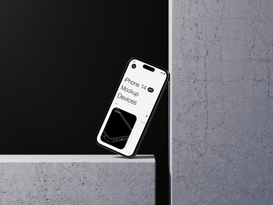样机模板-高端场景苹果iPhone 14 Pro手机样机PSD模板 图片素材 第8张