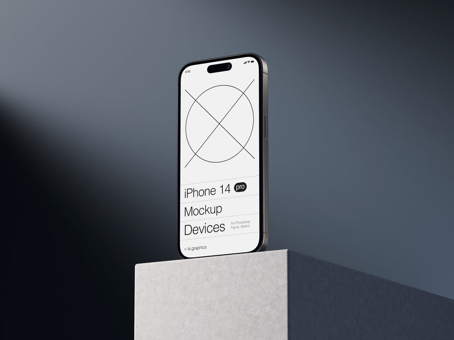 样机模板-高端场景苹果iPhone 14 Pro手机样机PSD模板 图片素材 第4张