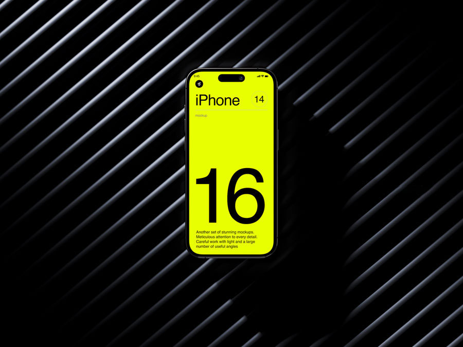 样机模板-高端场景苹果iPhone 14 Pro手机样机PSD模板 图片素材 第9张