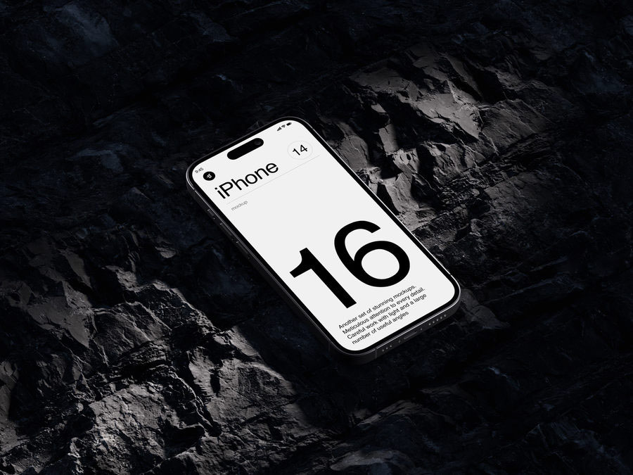 样机模板-高端场景苹果iPhone 14 Pro手机样机PSD模板 图片素材 第15张
