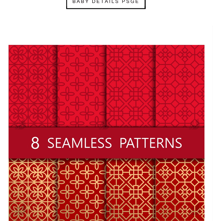 100款中国风喜庆新年传统红包封面底纹无缝图案AI矢量平面包装设计素材 设计素材 第4张