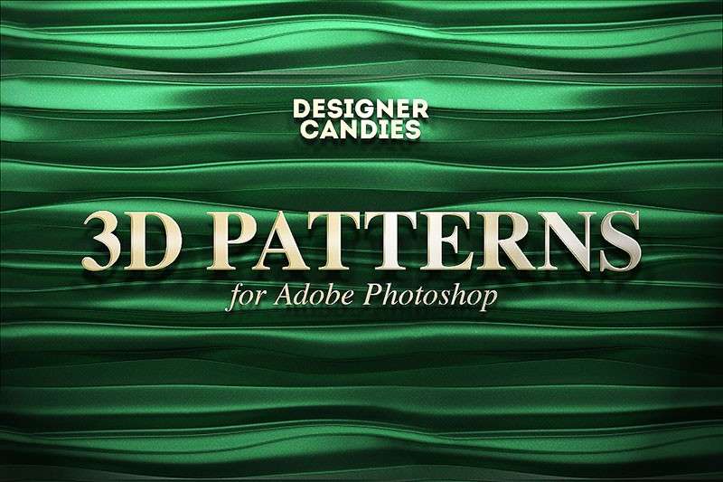 3D高端丝绸无缝背景图案，PAT格式 图片素材 第1张