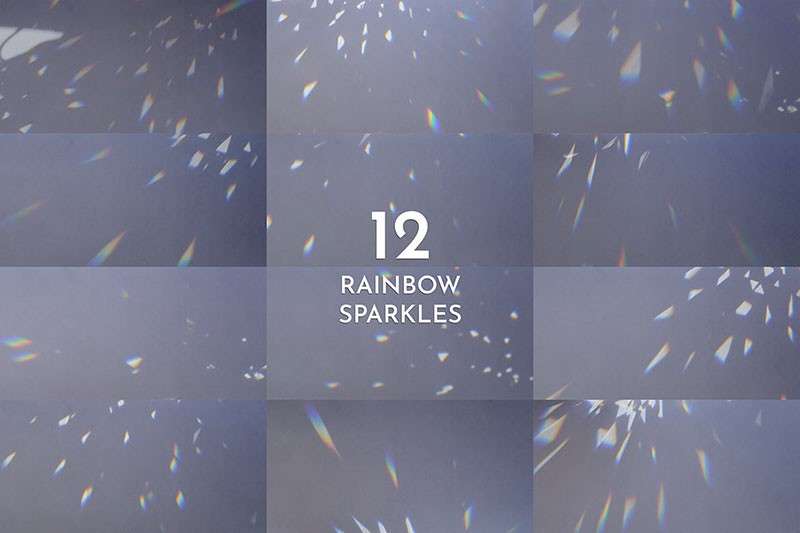 12个彩虹光效叠加背景，PSD源文件 图片素材 第1张