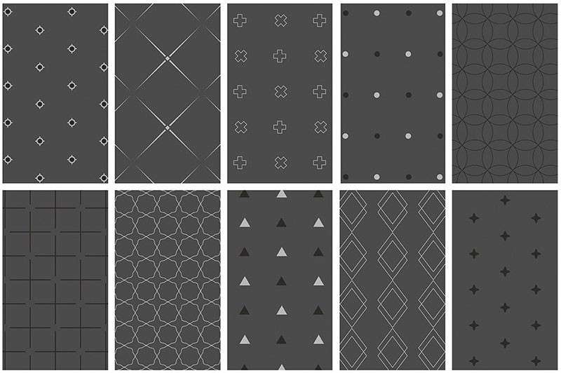 极简几何图形无缝包装图案，AI PNG格式 图片素材 第5张