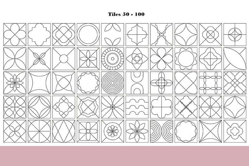 100个时尚几何线性包装图案，AI PNG格式 图片素材 第11张