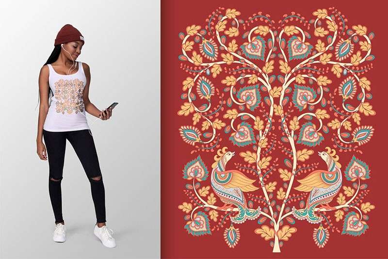 100+印度的传统服饰花纹图案，AI PNG格式 图片素材 第11张