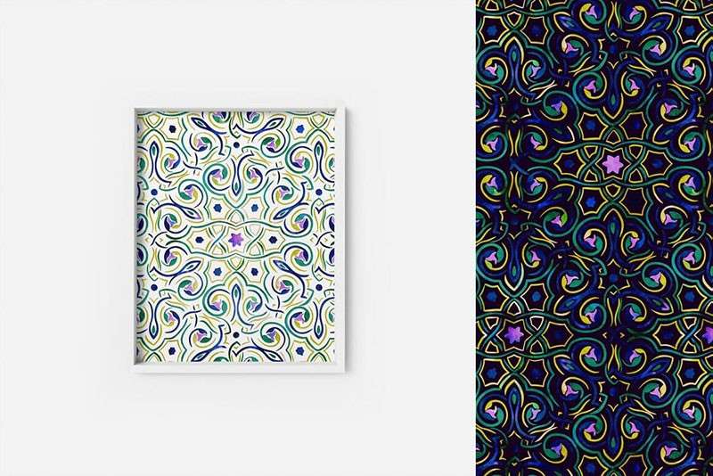 30个伊斯兰装饰无缝拼接图案，PNG格式 图片素材 第4张