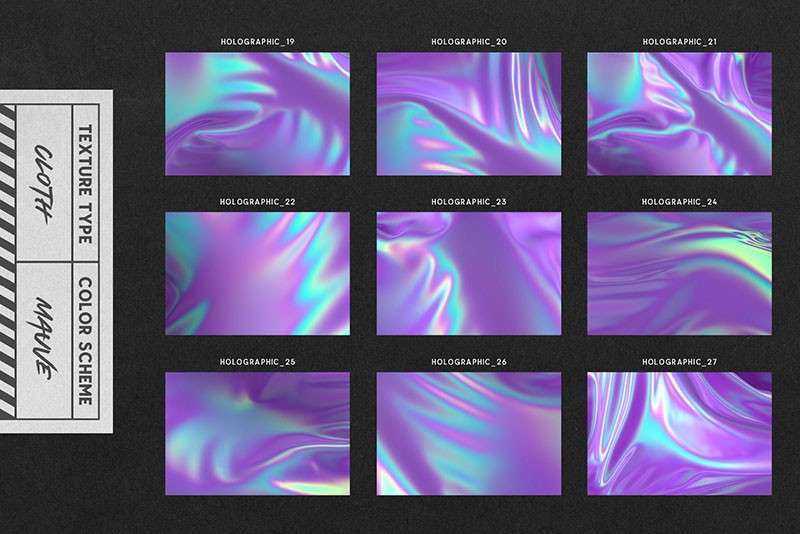 54张紫色全息渐变液态背景图片素材JPG 图片素材 第7张