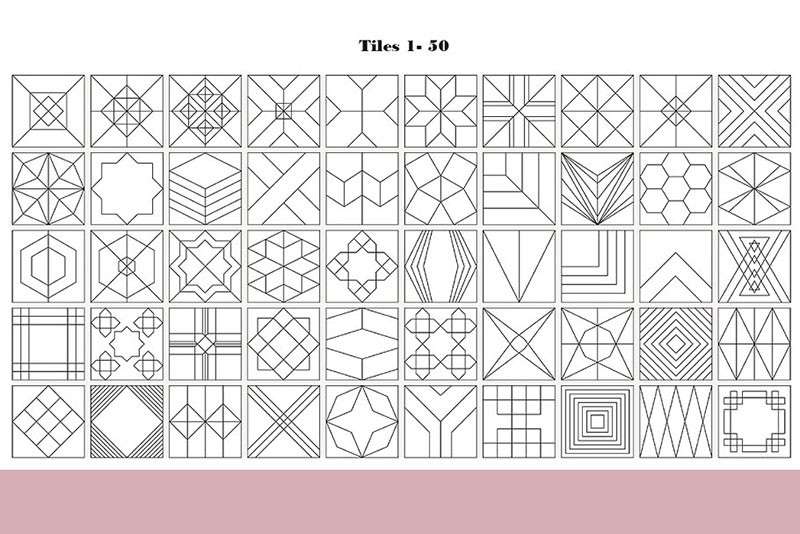100个时尚几何线性包装图案，AI PNG格式 图片素材 第10张