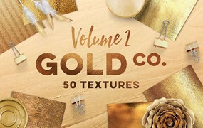 50张金色金属质感金色材质背景素材JPG