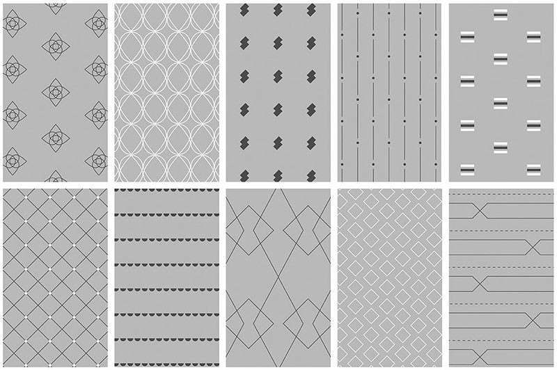 极简几何图形无缝包装图案，AI PNG格式 图片素材 第7张