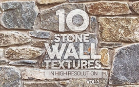 10张真实石墙纹理背景图，JPG格式