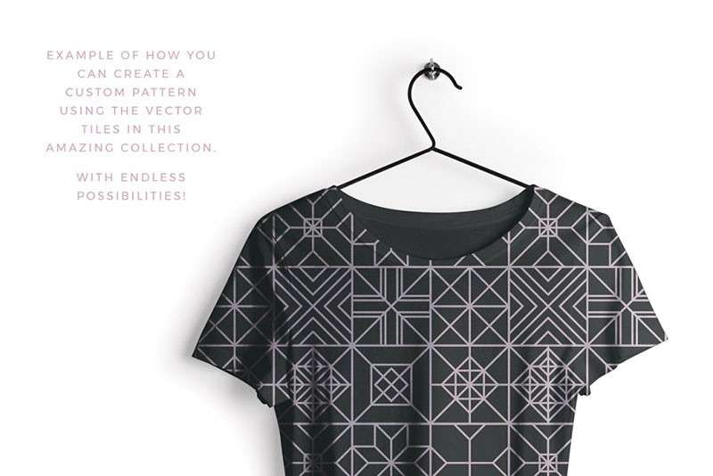 100个时尚几何线性包装图案，AI PNG格式 图片素材 第8张