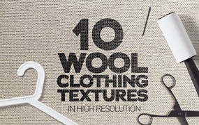 10张羊毛衣物纹理图片素材JPG