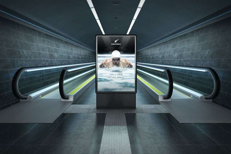 商场地库地铁站广告牌设计展示样机PSD模板 样机素材 第7张