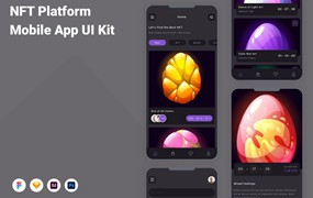 NFT平台移动应用程序App设计UI模板 NFT Platform Mobile App UI Kit