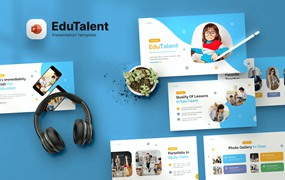儿童教育课程PPT模板 EduTalent – Children Education Powerpoint Template