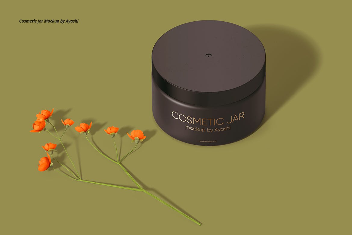 化妆品罐和盒子包装设计样机 Cosmetic Jar and Box Mockup 样机素材 第7张