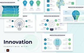 业务创新信息图表矢量模板 Business Innovation Slides Illustrator Infographic