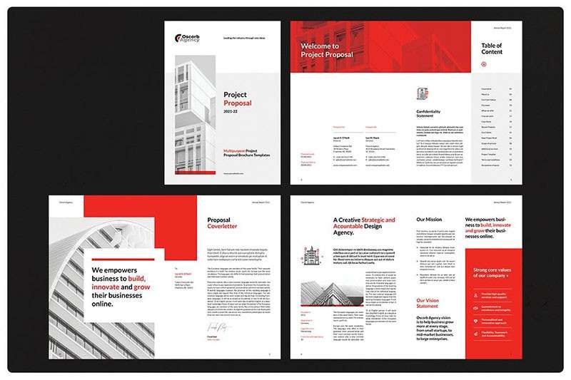 房产企业画册InDesign设计模板 样机素材 第1张