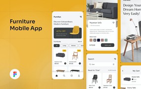 家具商城移动应用程序UI套件 Furniture Mobile App UI Kit