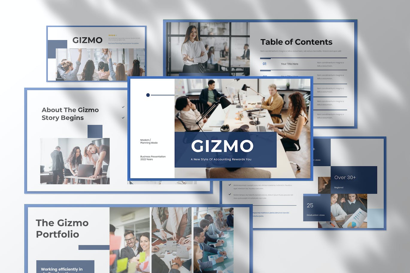 工作汇报Powerpoint模板下载 Gizmo – Business Presentation PowerPoint Template 幻灯图表 第1张